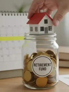 Hand placing savings into a jar, symbolizing retirement planning for 2026 with new IRS limits. Retirement Planning 2026