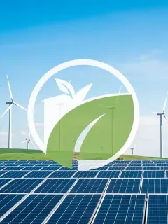 EPA logo over a clean energy landscape with wind turbines and solar panels.