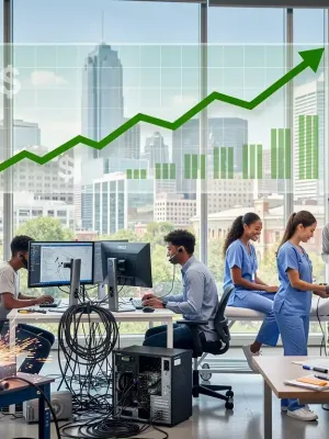 Young adults in vocational training programs, highlighting high-demand careers and salary growth