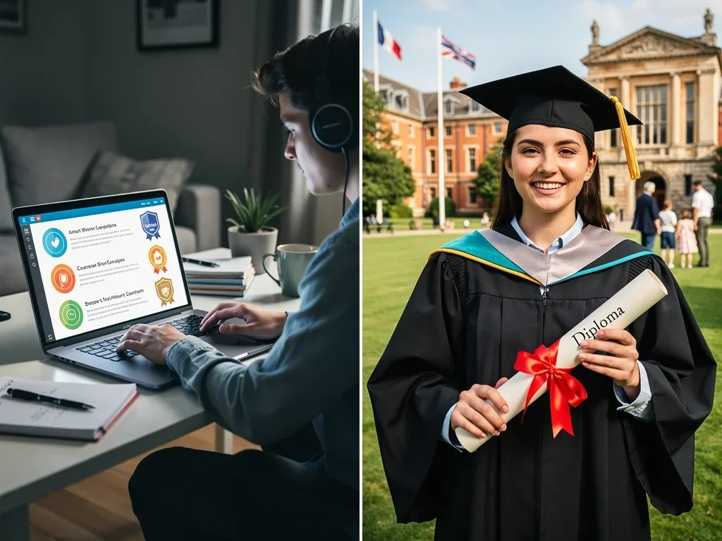 Student pursuing micro-credential versus graduate with master's degree