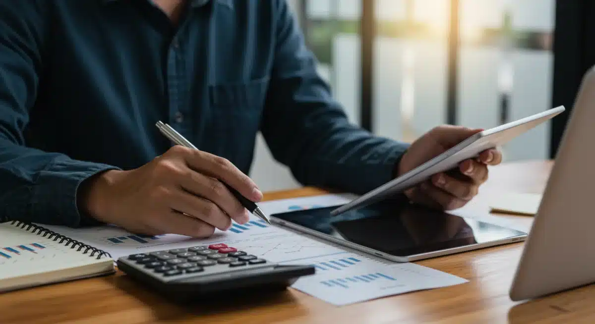 Investor actively monitoring and rebalancing investment portfolio on tablet