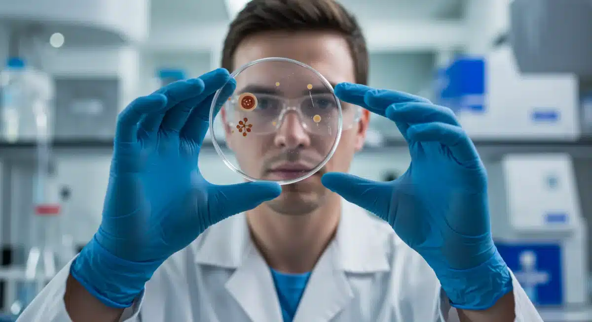 Scientist examining a new medical discovery in a state-of-the-art laboratory