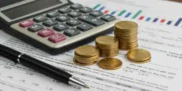 Calculator and student loan documents, symbolizing 2026 federal student loan rates