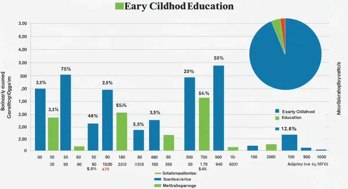 Infographic showing state budget allocations for early childhood education funding.
