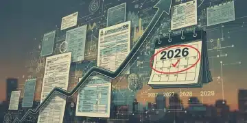 Financial charts and tax documents symbolizing capital gains tax changes for 2026.